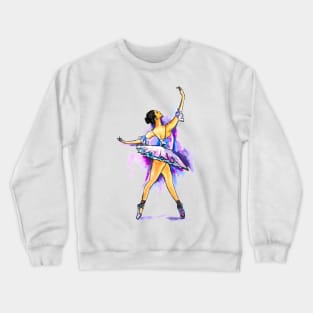 Ballerina, Purple Tutu Crewneck Sweatshirt